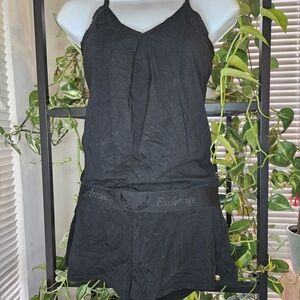 Armani Exchange Black Romper Pajama